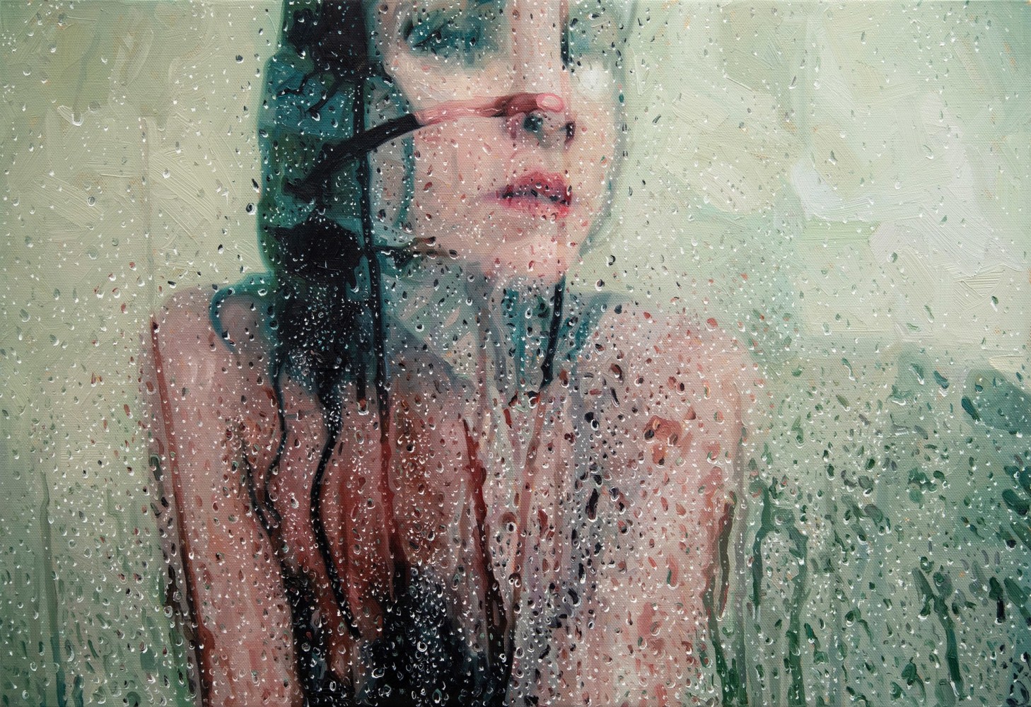 Alyssa Monks, Much Stronger Than You Think, 2021, oil on linen, 22 x 32 inches