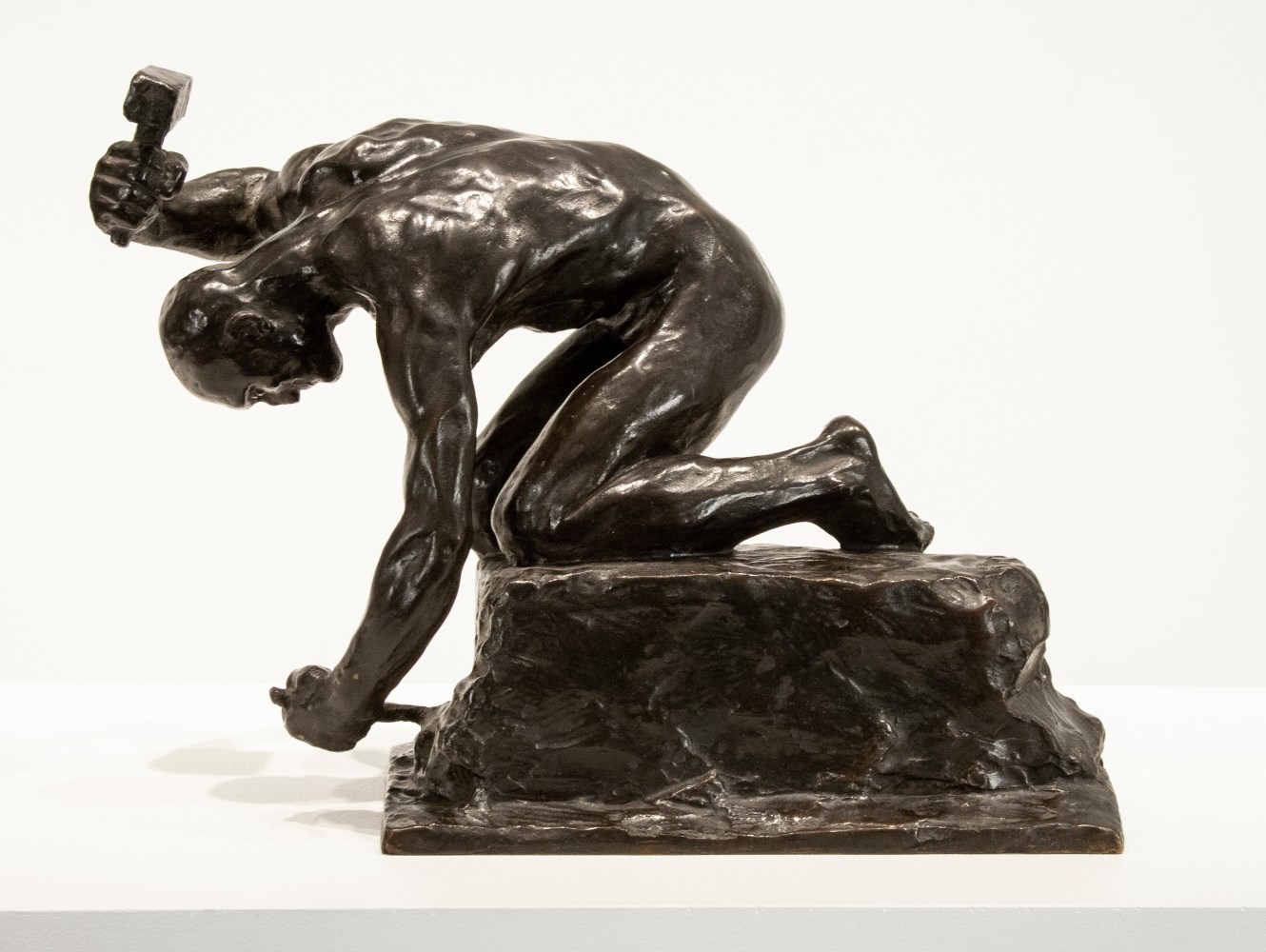 Mahonri Young, The Chiseler, Kneeling, ca. 1903-04, bronze, 9 1/2 x 12 1/2  x 7 inches