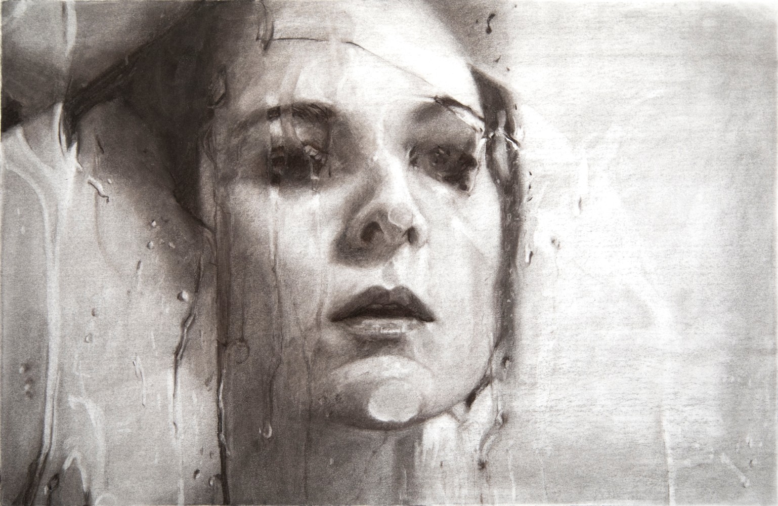 Alyssa Monks, Transfixed, 2020, vine charcoal on paper, 15 1/8 x 22 7/8 inches