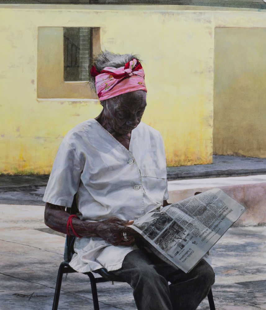 Rance Jones, La Enfermera, 2018, watercolor on paper, 21 x 17 inches