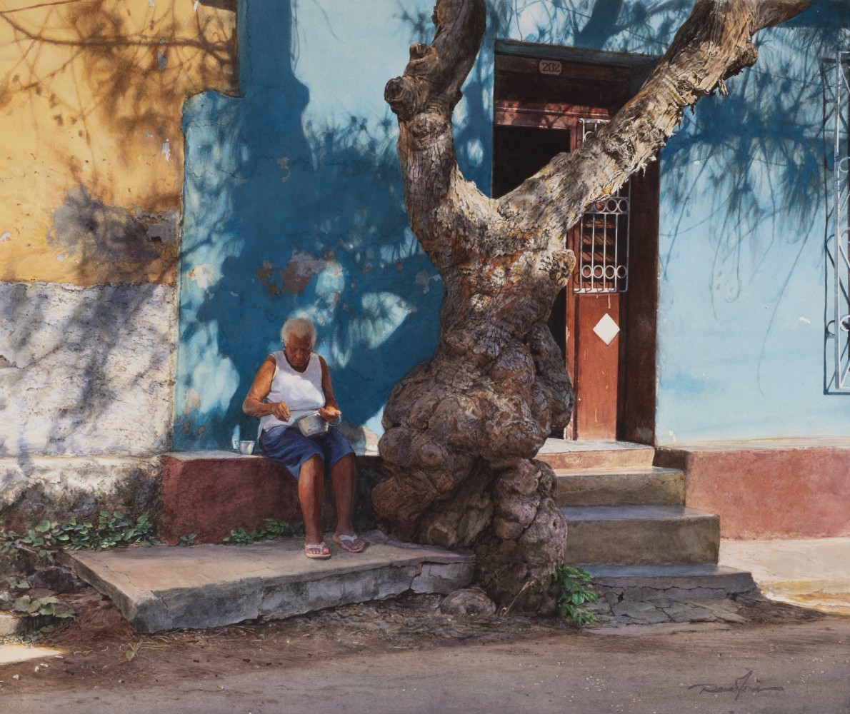 Rance Jones, Meditation, 2019, watercolor on paper, 21 x 25 inches