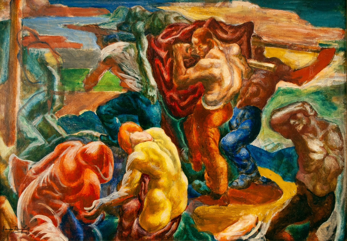 James H. Daugherty, Lynching, 1925-27, oil on canvas, 24 x 35 inches