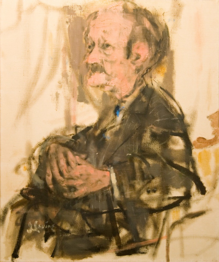 Jack Levine Portrait Sketch, 1952 oil on canvas 24 1/4 x 20 1/4 inches