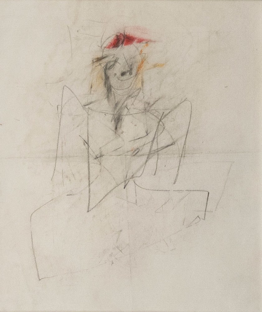 Willem de Kooning, Untitled (double-sided, verso), c. 1951, pencil drawing on paper, 14 x 16 3/4 inches