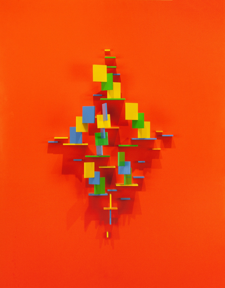 CHARLES BIEDERMAN  #7, 1980  enamel on aluminum construction  42 1/2 x 32 x 10 inches