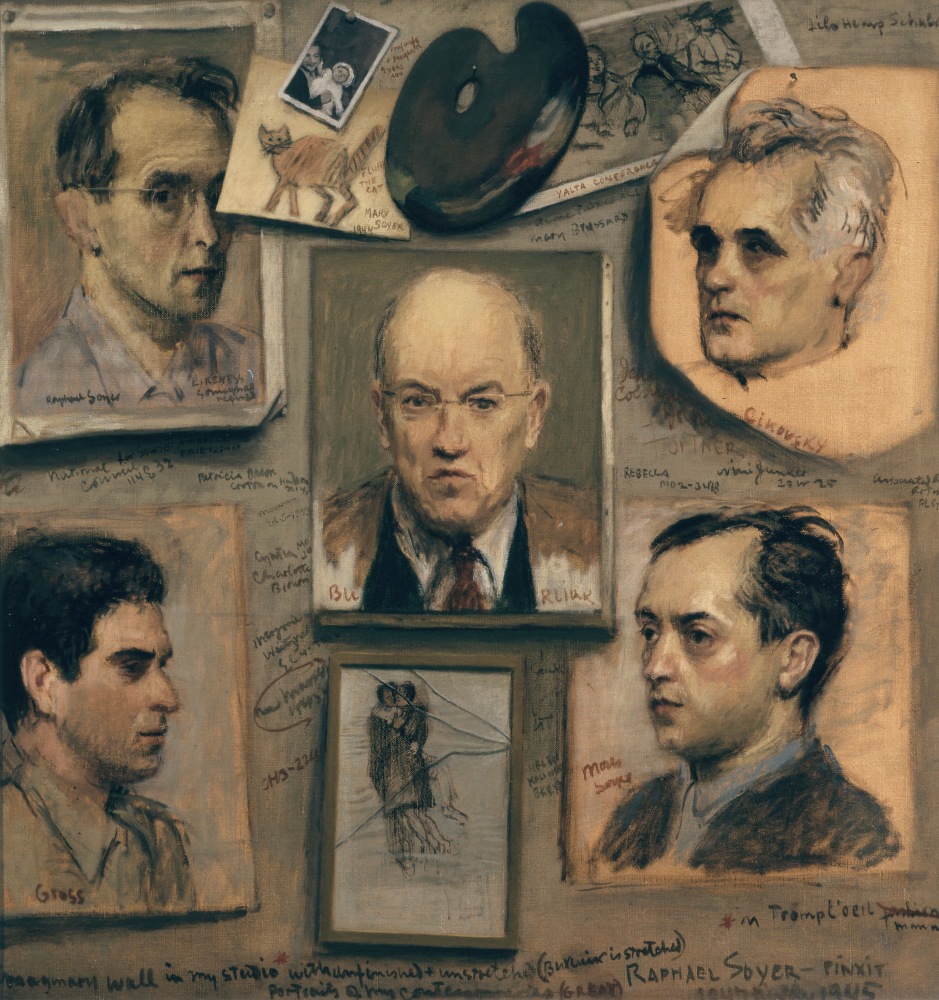 RAPHAEL SOYER Imaginary Wall in My Studio, 1945 oil on canvas 27 x 26 inches