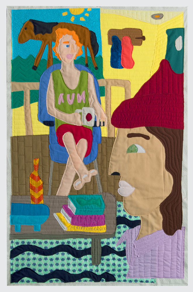 Michael C. Thorpe Morning Joe, 2022 Textile, quilting cotton and thread 50 ¼ x 33 inches