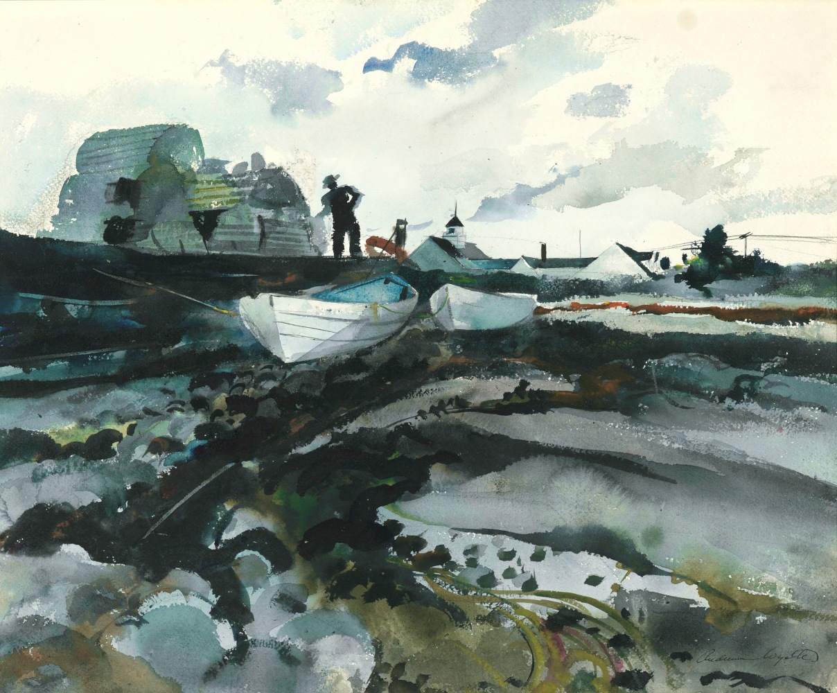 Andrew Wyeth Cooks Wharf, 1940 watercolor on paper 17 3/8 x 21 3/8 inches