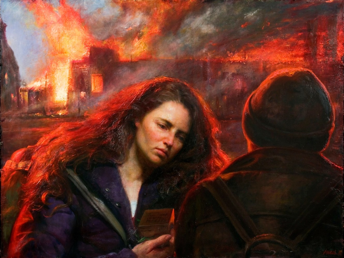 Steven Assael, Days, 2017, oil on canvas, 41 3/4 x 53 3/4 inches