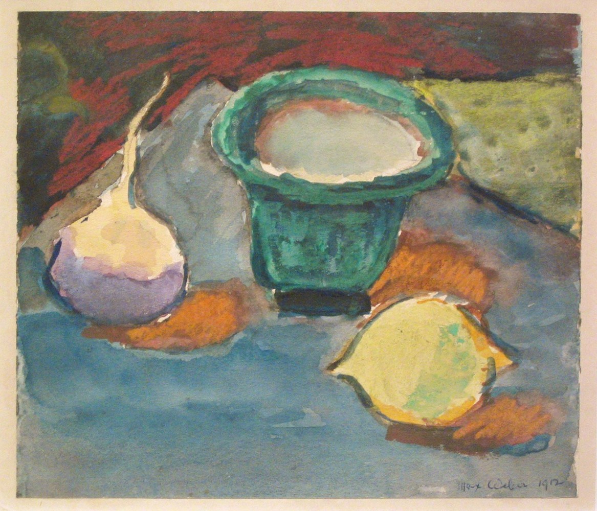 Max Weber Still Life, 1912 watercolor and gouache on paper 7 3/4 x 9 inches