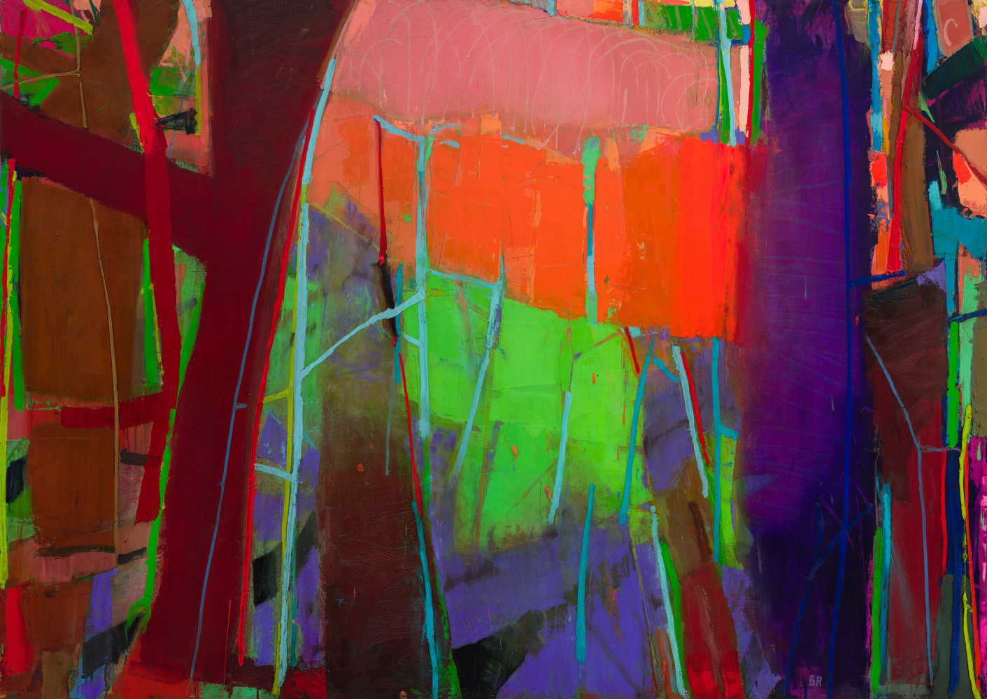 Brian Rutenberg Reeds Rise 3, 2021 oil on linen 56 x 79 inches
