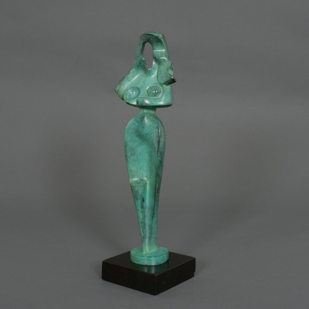 Alexander Archipenko, Egyptian Motif, 1917, bronze with green patina, 13 1/2 x 4 x 2 3/8 inches