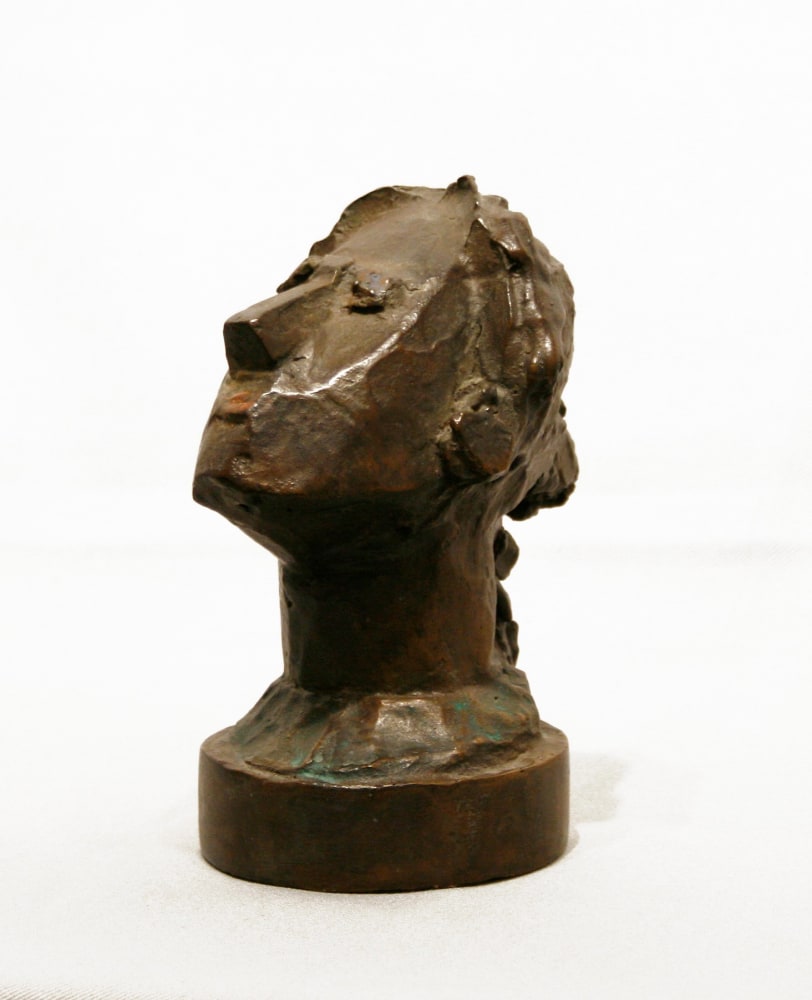 Max Weber Gazing Head, 1943 bronze with brown patina heightened with red paint 5 3/4 x 4 x 3 inches Edition 3/6