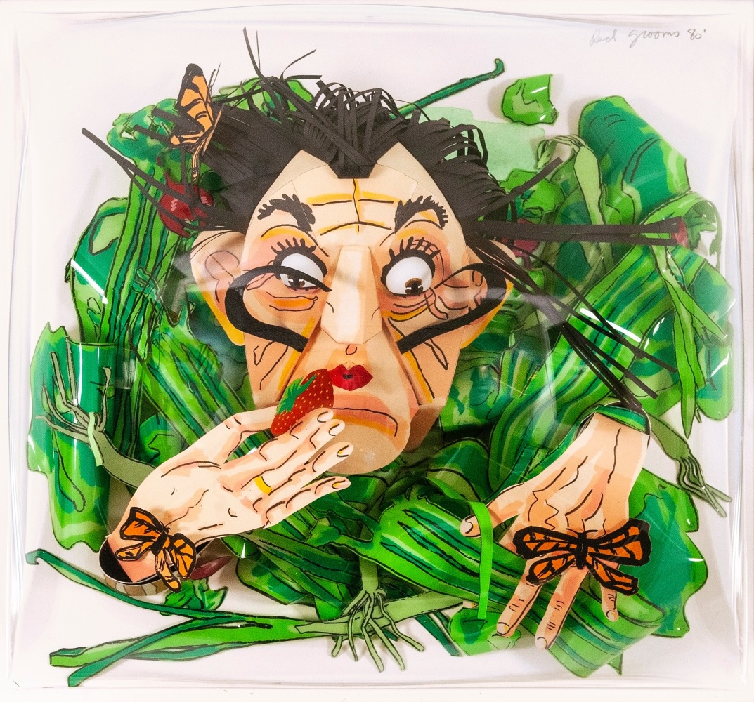 Red Grooms, Dali Salad, 1980, lithograph on paper; silkscreen on paper, 26 x 26 inches