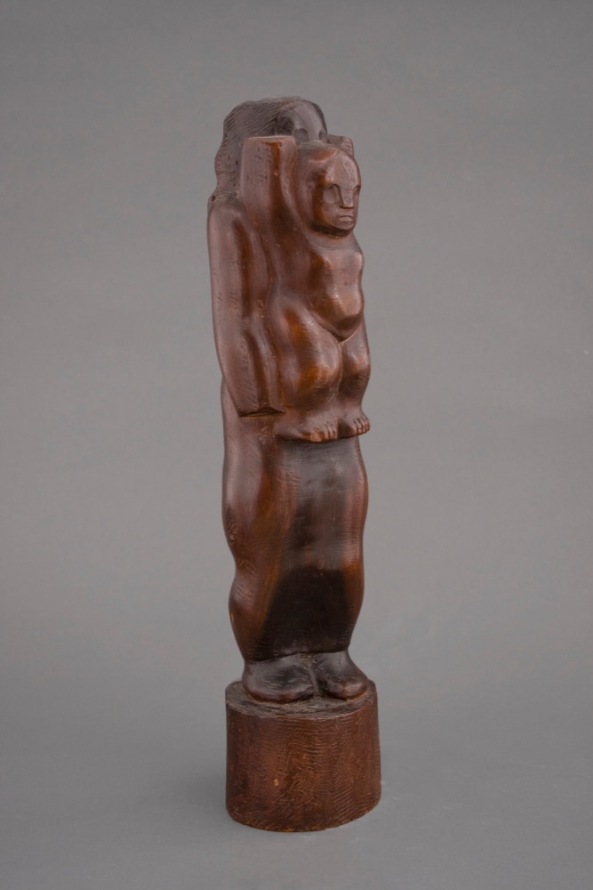 Chaim Gross Mother and Child (primitive), 1927 wood 17 x 4 x 4 inches