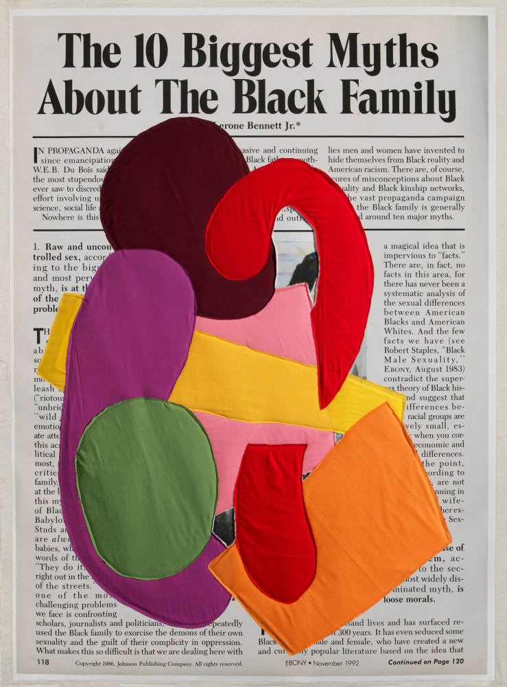 Michael C. Thorpe Whole Family, 2022 quilting cotton and pigment on canvas 62 ½ x 46 inches