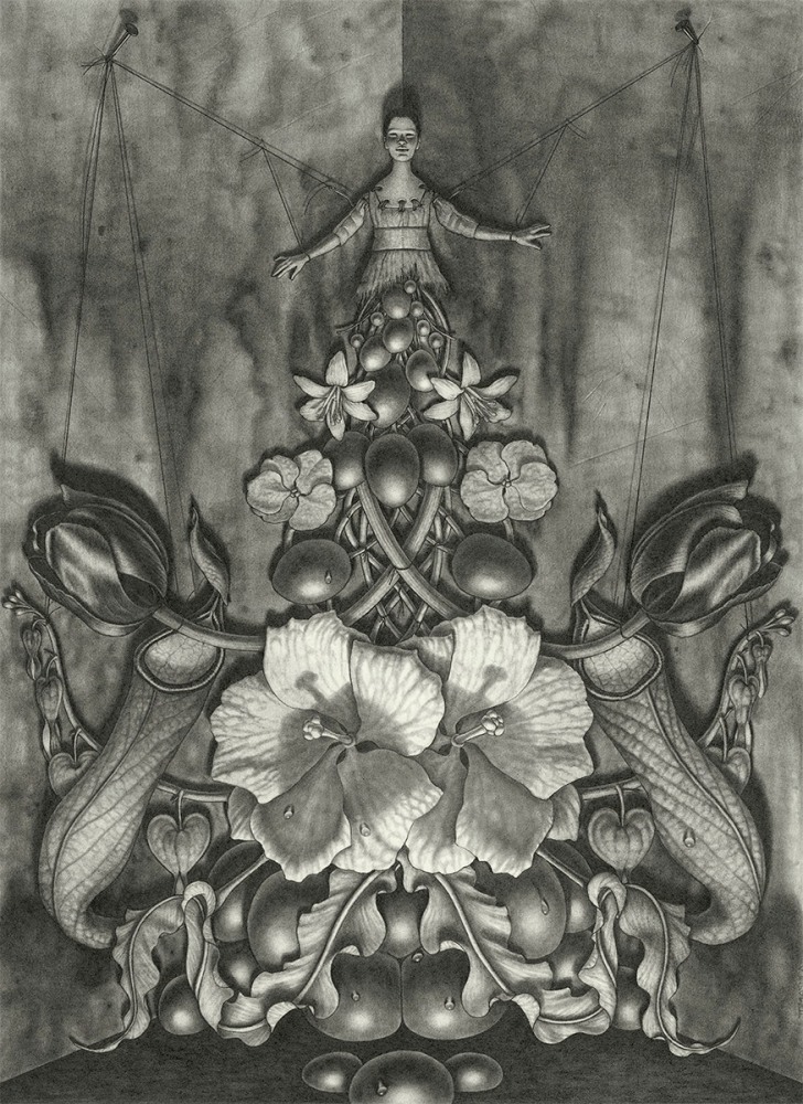 Maria Tomasula We Eat the Sun, 2018 graphite on paper 22 x 16 inches