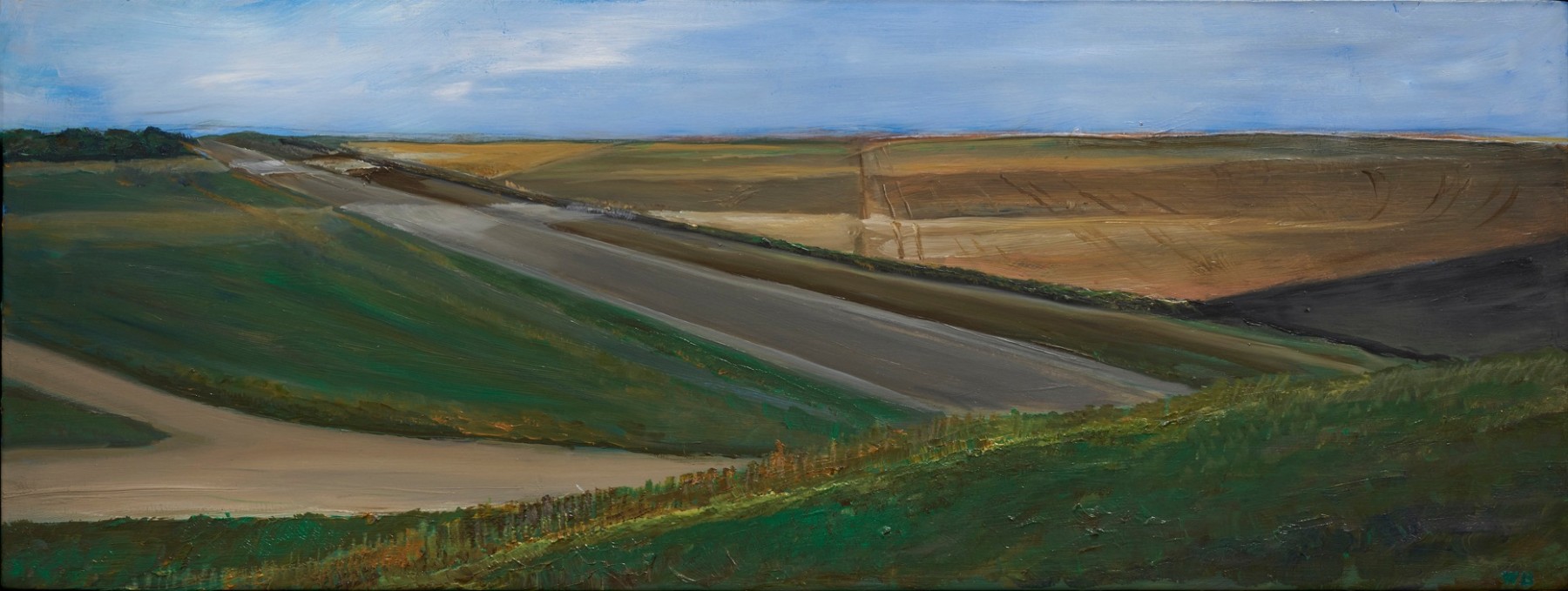 William Beckman Montana Study, 2019 oil on panel 8 7/8 x 23 3/8 inches