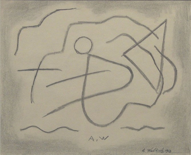 Abraham Walkowitz Early Abstraction, 1916 graphite on paper 6 x 7 1/2 inches