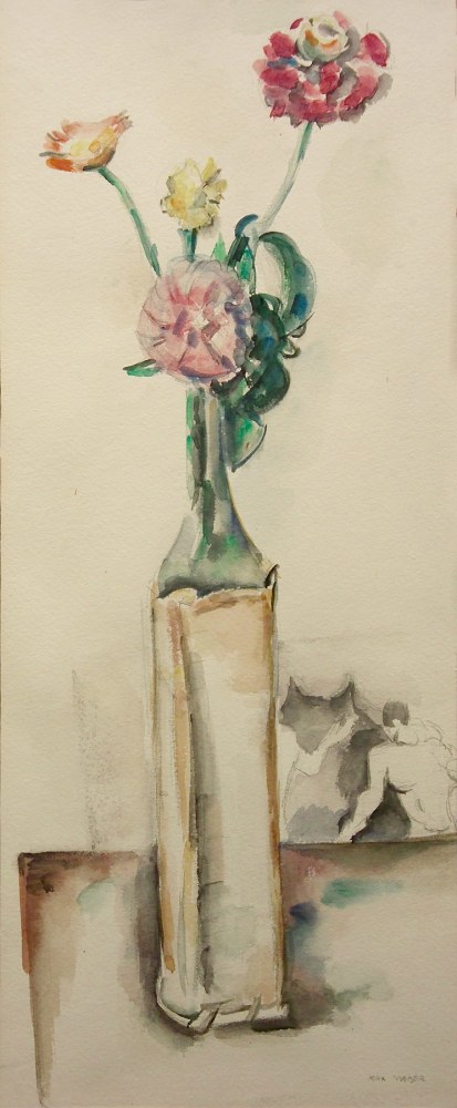 Max Weber Still Life with Flowers, c. 1920 watercolor on paper 22 3/8 x 12 1/2 inches