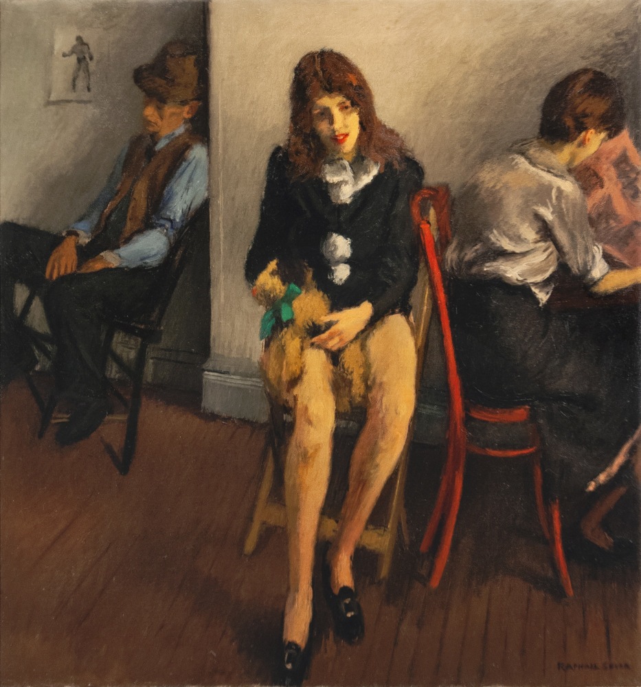 Raphael Soyer Back Stage, 1935 oil on canvas 26 1/4 x 28 1/4 inches