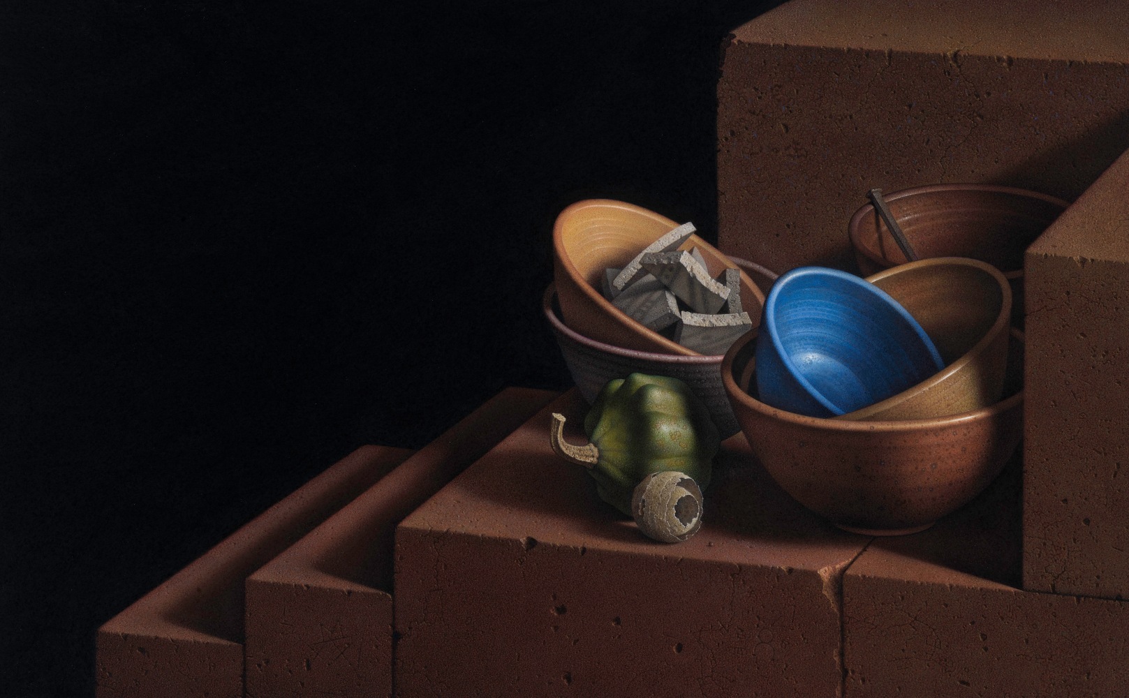 G. Daniel Massad, Cobalt, 2021, pastel on paper, 13 x 21 inches