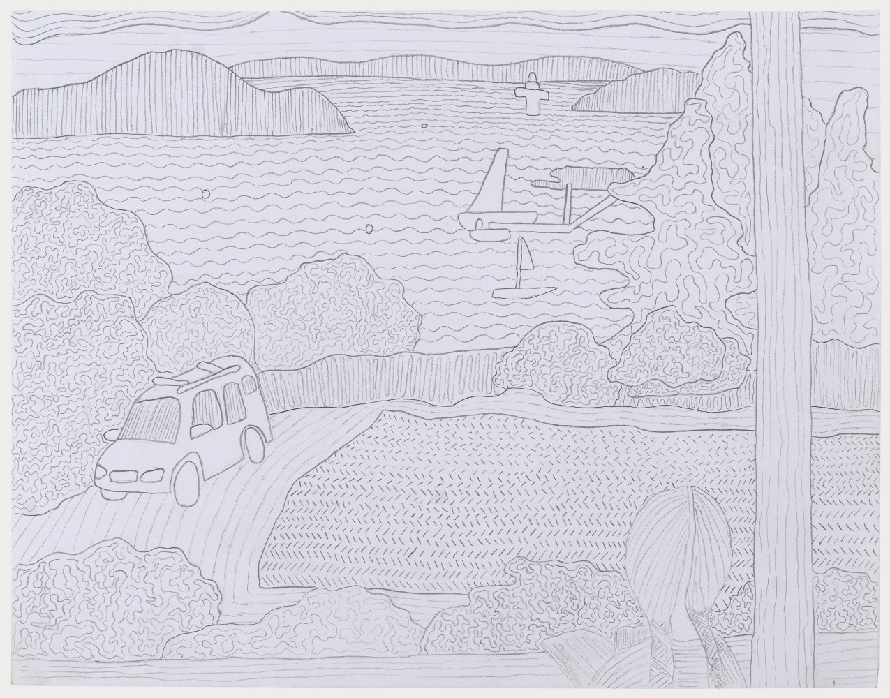 Michael C. Thorpe North Haven, 2022 Graphite on paper 8 1/2 x 11 inches