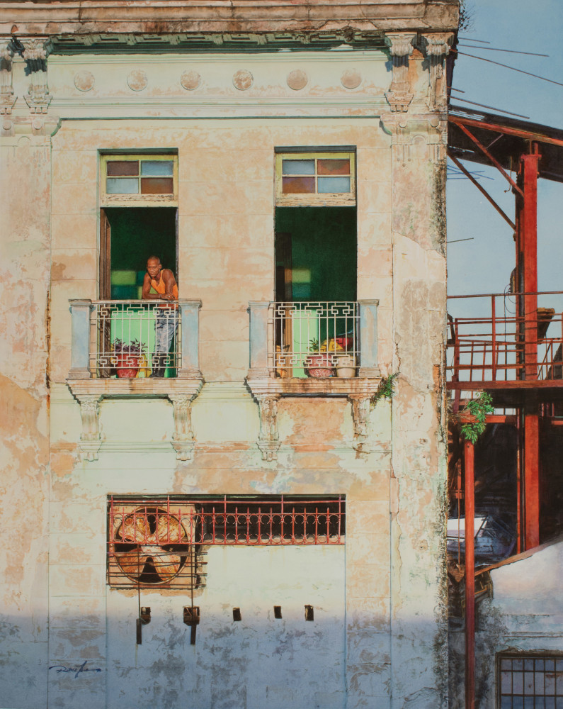 Rance Jones, Positive Space, 2022, watercolor on paper, 32 x 25 inches