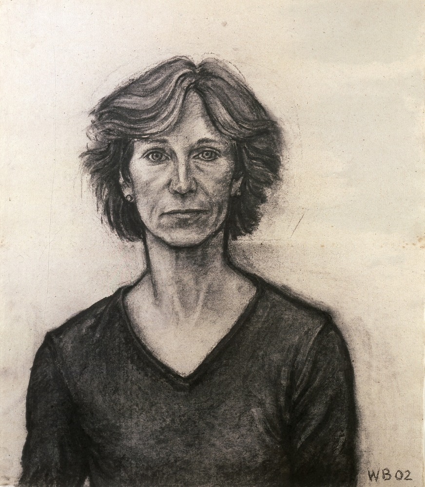 William Beckman, Elizabeth, 2002, charcoal on paper, 29 x 25 inches