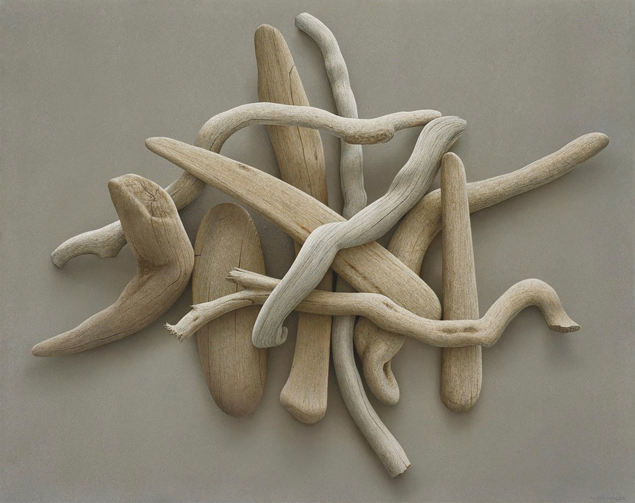 Alan Magee, Compass, 2019, acrylic on canvas, 46 x 58 inches