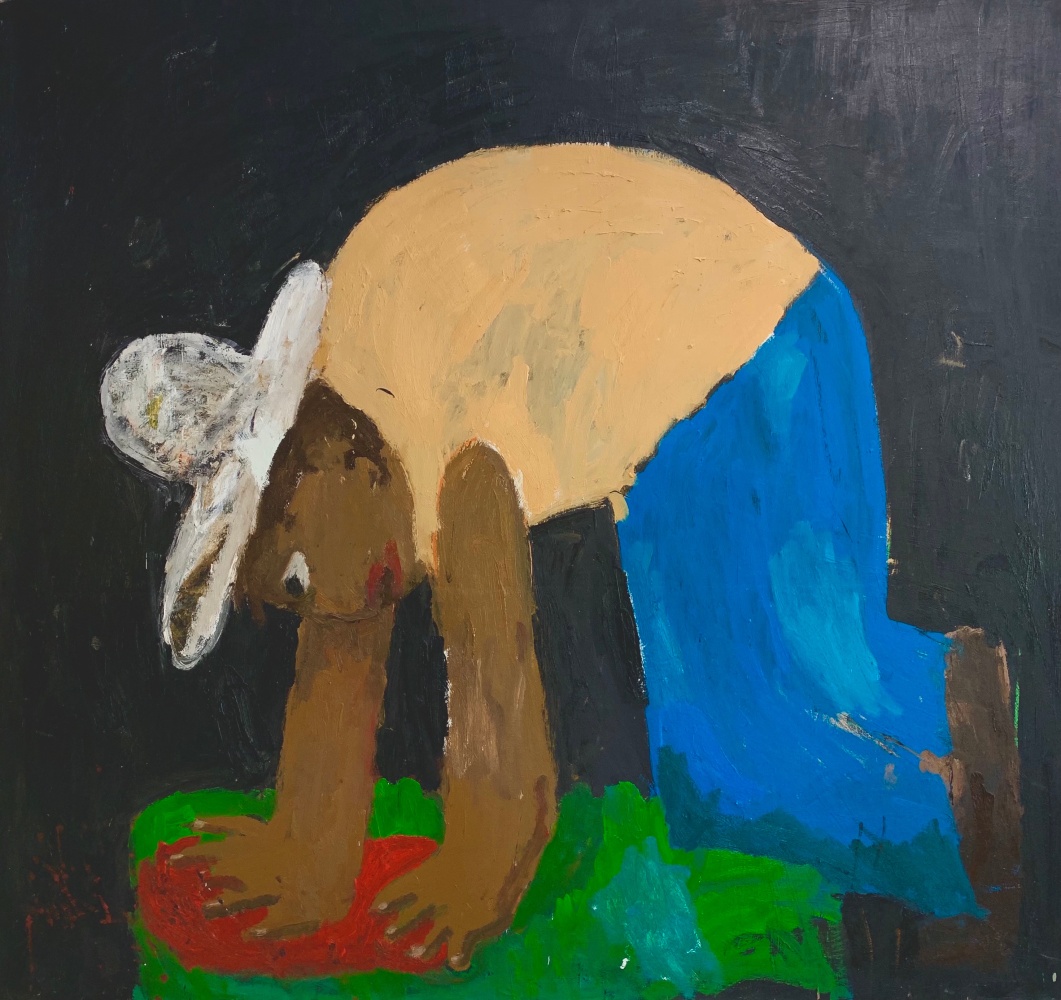Andrew Alba
Laborer,&amp;nbsp;2020
Oil on canvas
66 x 66 inches