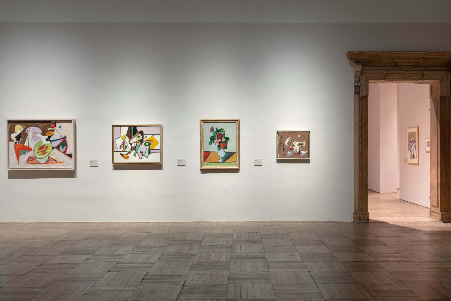 Installation photograph showing paintings by Gorky from the mid to late 1930s