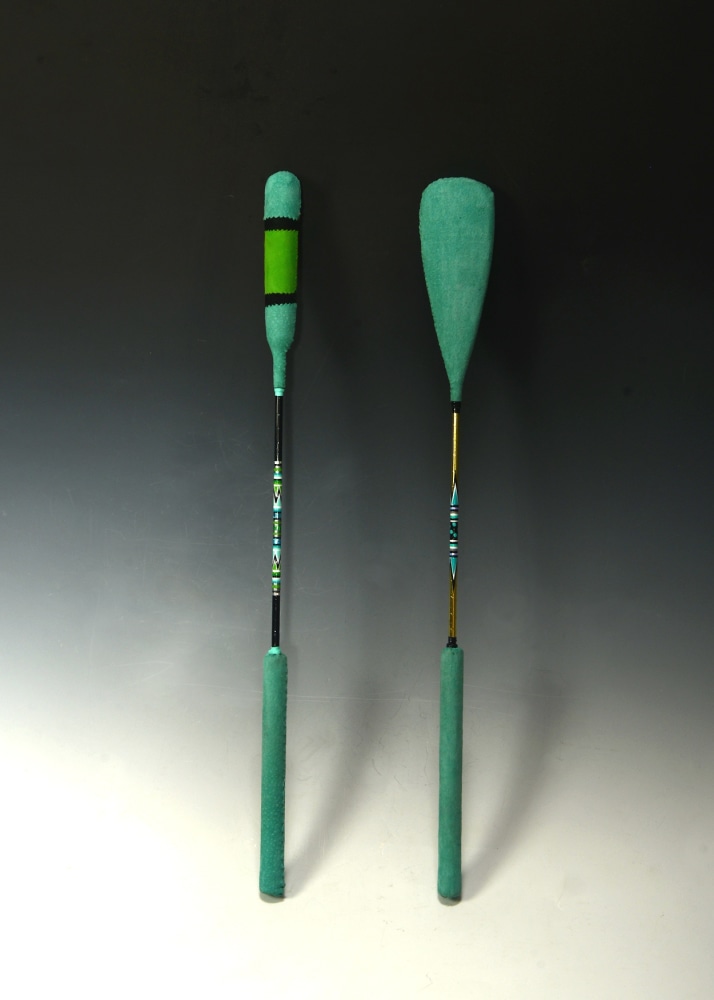 Group of Two&amp;nbsp;Contemporary Drumsticks

Leather, Fiberglass Rods, and Tape

&amp;copy; 2021 Anthony Yahola&amp;nbsp;