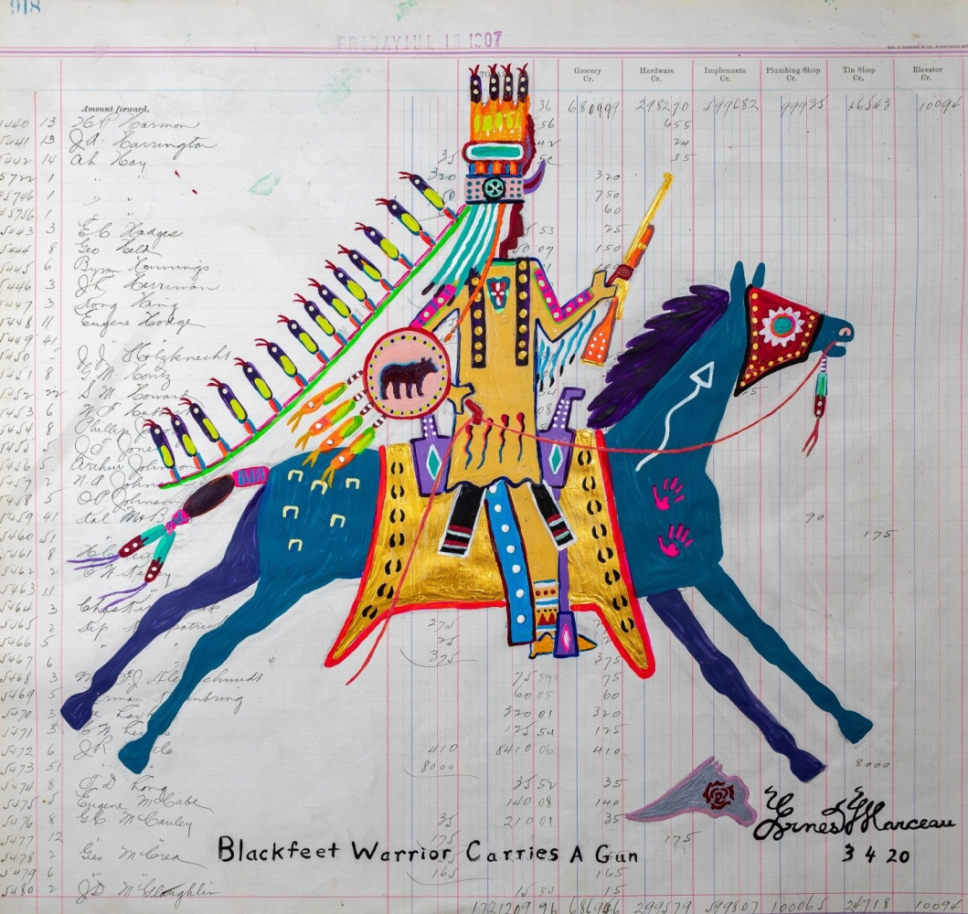 Blackfeet Warrior Carries a Gun