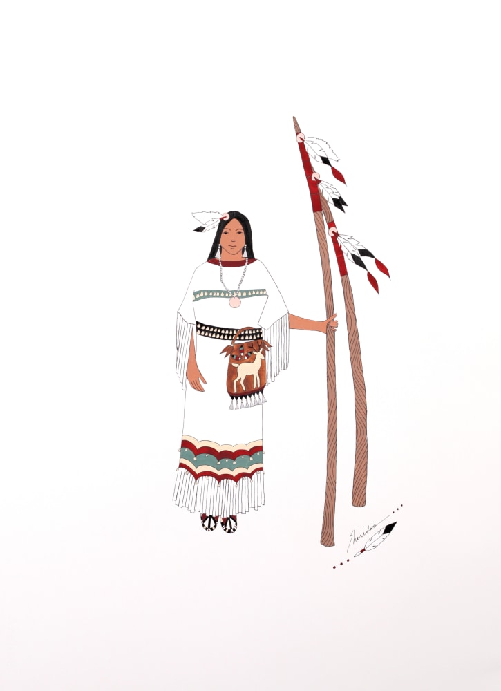 Strong Heart Woman

Ink and gouche on Arches Paper

&amp;copy; 2022 Sheridan MacKnight

&amp;nbsp;