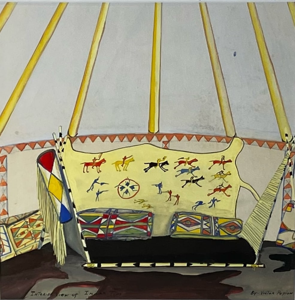 Pepion_InteriorViewOfIndianTipi