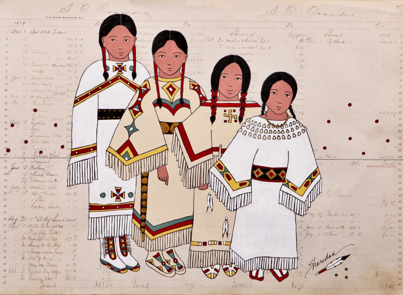 Sunday&amp;rsquo;s Best&amp;nbsp;

Ink and gouache on antique ledger paper

&amp;copy; 2019 Sheridan MacKnight

&amp;nbsp;

&amp;nbsp;