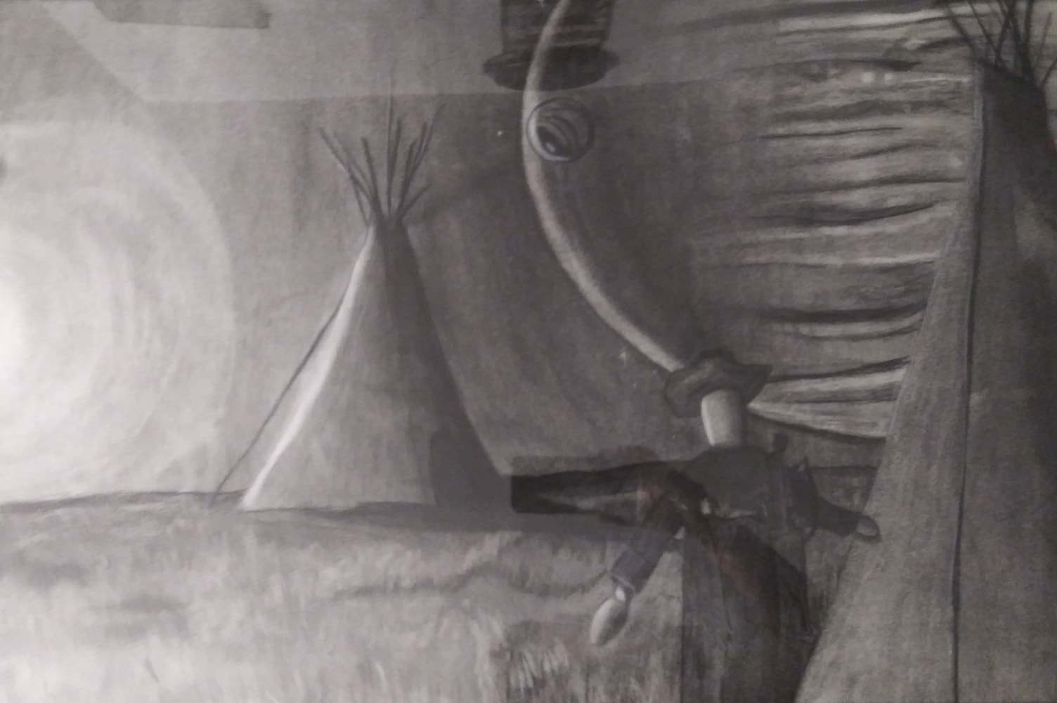 Searching Planet Caravan 2

Graphite on Paper

&amp;copy; 2021 Mosiah Yellowhand Ware