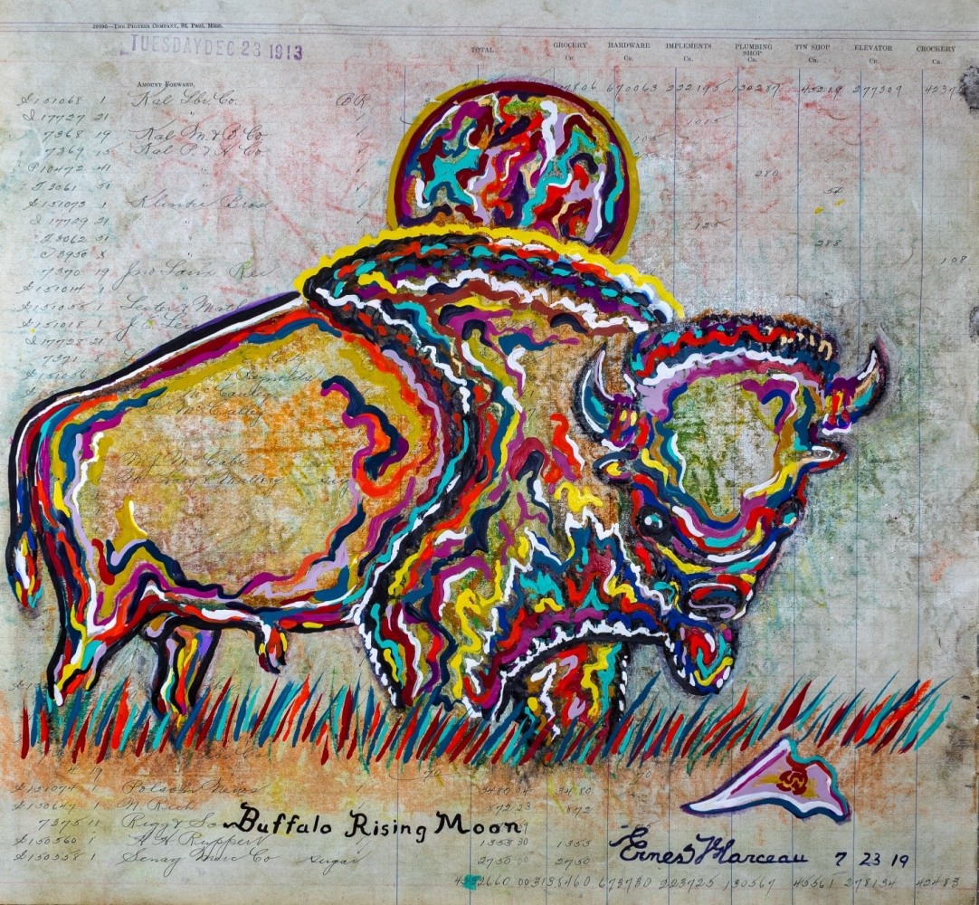Buffalo Rising Moon
