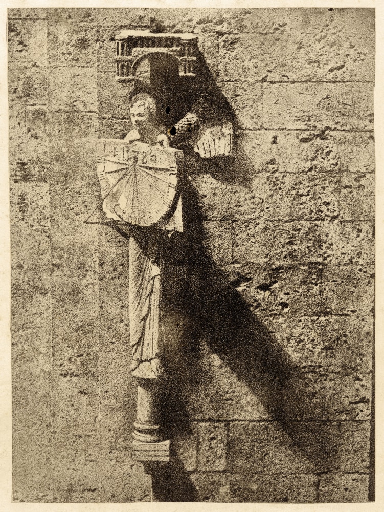 Henri LE SECQ (French, 1818-1882) Angel with sundial, Chartres Cathedral*, 1852 Photolithograph proof on chine collé 23.3 x 17.3 cm plate on 45.0 x 31.8 cm paper