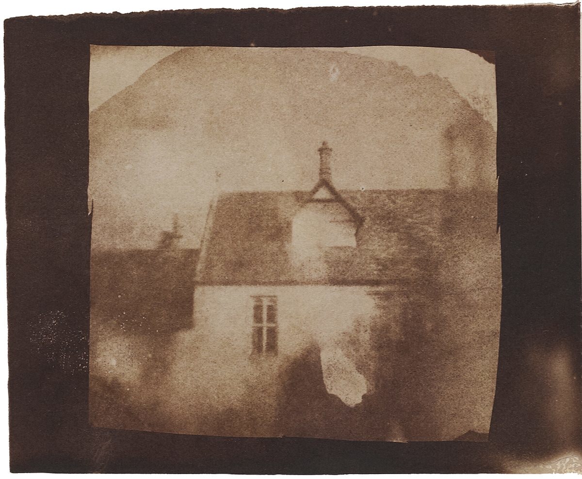 William Henry Fox TALBOT (English, 1800-1877)
Stable roofline, Lacock Abbey,&amp;nbsp;likely September 1840
Salt print from a photogenic drawing or calotype negative, 8.0 x 8.2 cm