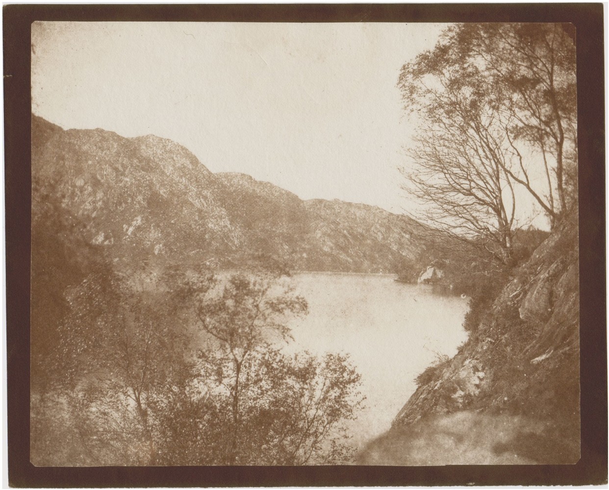 William Henry Fox TALBOT (English, 1800-1877) Loch Katrine, 1844 Salt print from a calotype negative 17.0 x 20.9 cm on 18.6 x 22.9 cm paper &quot;LA36&quot; in black ink on verso