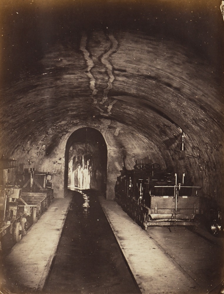 NADAR (Gaspard-Félix Tournachon) (French, 1820-1910) Sewers of Paris “Part of the gallery converted into a wagon garage”, 1865 Albumen print 25.0 x 19.1 cm