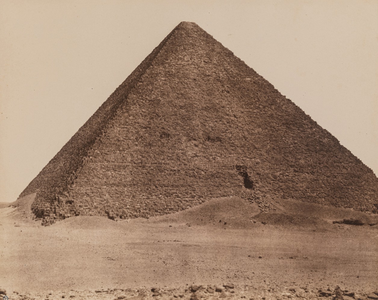 Félix TEYNARD (French, 1817-1892) &quot;Égypte / Djïzeh (Necropole de Memphis) / Pyramide de Chéops (Grande Pyramide) / Pl. 9&quot;, 1851-1852 Salt print, 1853-1854, from a paper negative 24.5 x 30.7 cm