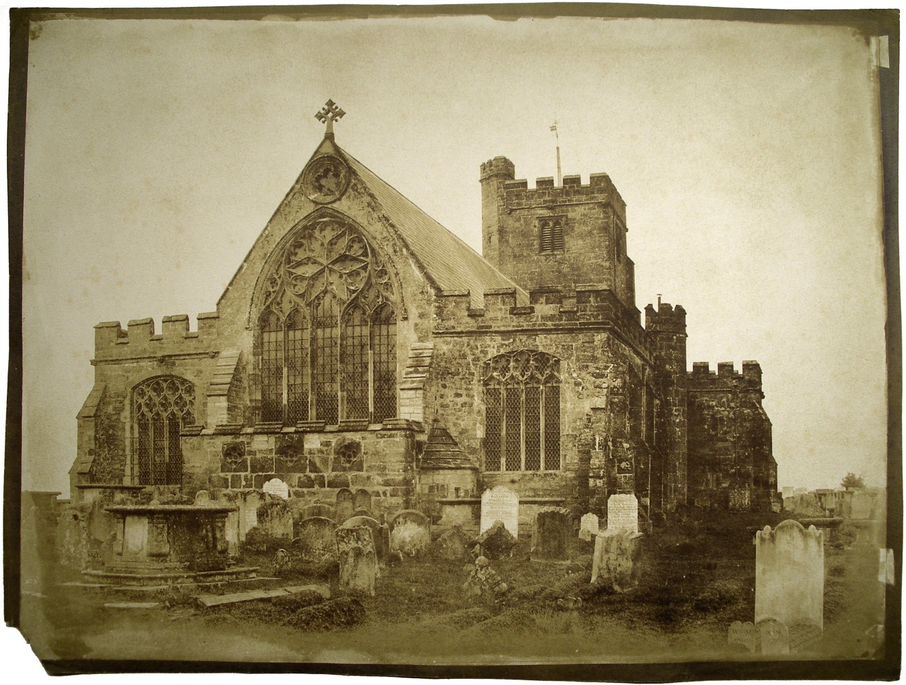 Benjamin Brecknell TURNER (English, 1815-1894) East End &quot;Hawkhurst Church&quot; Kent*, 1852-1854 Salt print from a waxed calotype negative 29.9 x 39.8 cm on 31.4 x 41.6 cm paper Titled &quot;Hawkhurst Church&quot; in pencil on verso