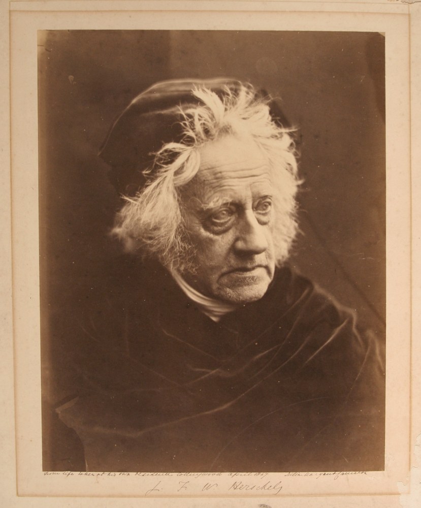 Julia Margaret CAMERON (English, born in India, 1815-1879) Sir J. F. W. Herschel, 1867 Albumen print from a collodion negative 33.4 x 26.1 cm mounted on 46.9 x 40.4 cm paper Signed, titled and inscribed &quot;From Life taken at his own residence. Collingwood April 1867&quot; in ink on mount recto
