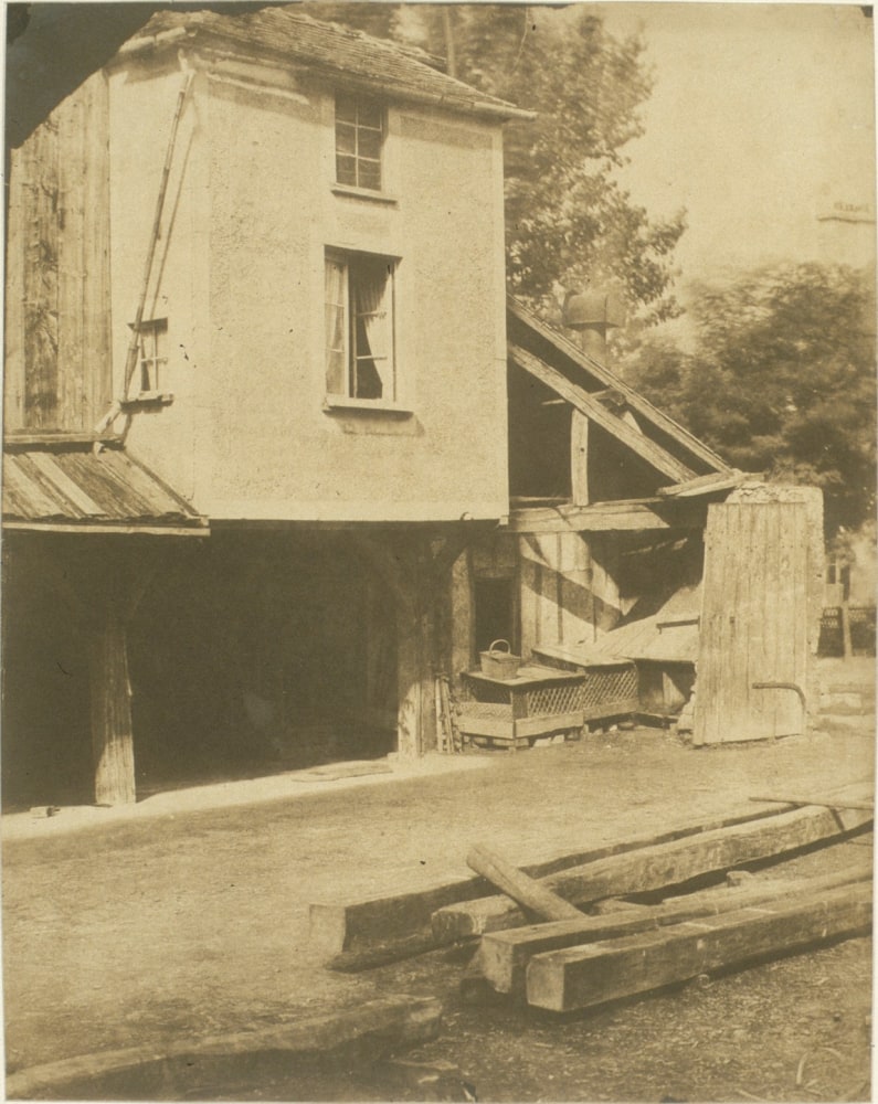 Victor REGNAULT (French, 1810-1878) "Cours et Logement du Charpentier, Sèvres"*, circa 1852 Salt print from a paper negative 45.3 x 35.9 cm