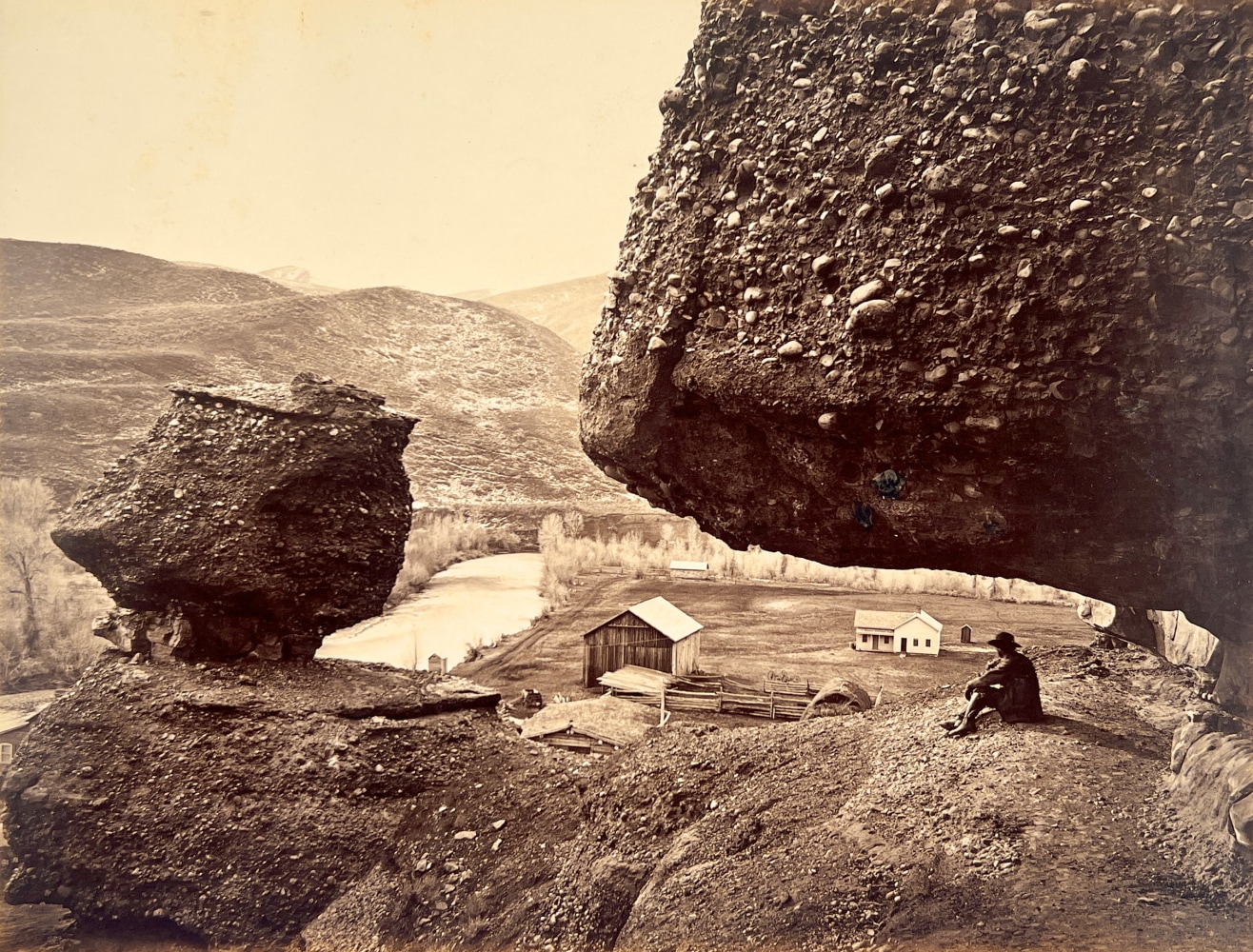 Andrew Joseph RUSSELL (American, 1830–1902) Plate 32 &quot;Hanging Rock, Foot of Echo Canon&quot;, 1868-1869 Albumen print 23.0 x 29.0 cm