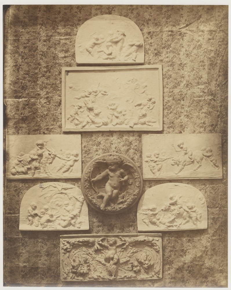 Hippolyte BAYARD (French, 1801-1887) Composition with bas-reliefs, 1855 Albumen print 24.4 x 19.5 cm mounted on 47 x 34.2 cm paper
