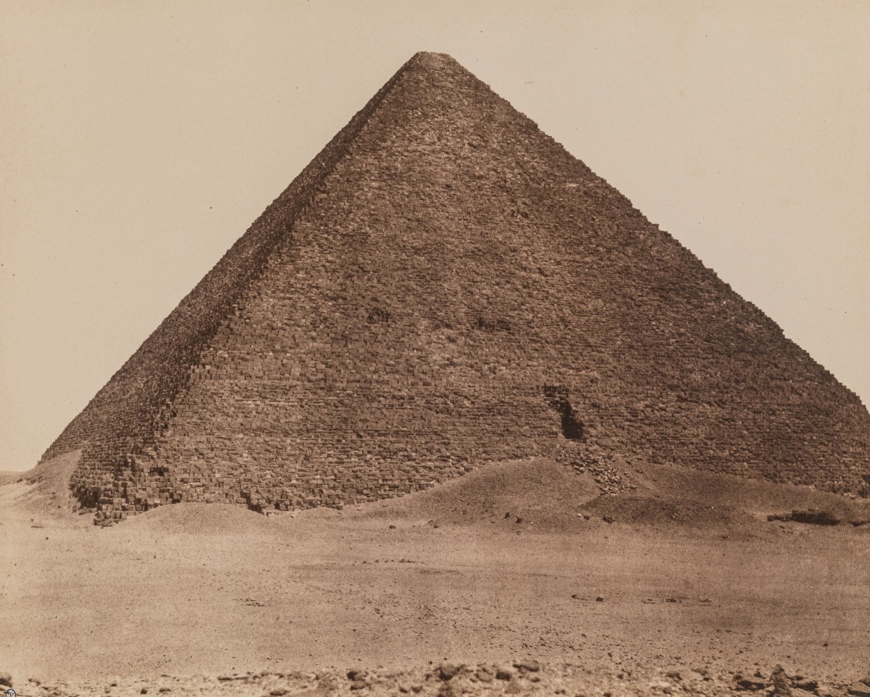 Félix TEYNARD (French, 1817-1892) "Pyramide de Chéops (Grande Pyramide) / Égypte / Djïzeh (Necropole de Memphis) / Pl. 9", 1851-1852 Salt print, 1853-1854, from a paper negative 24.5 x 30.7 cm